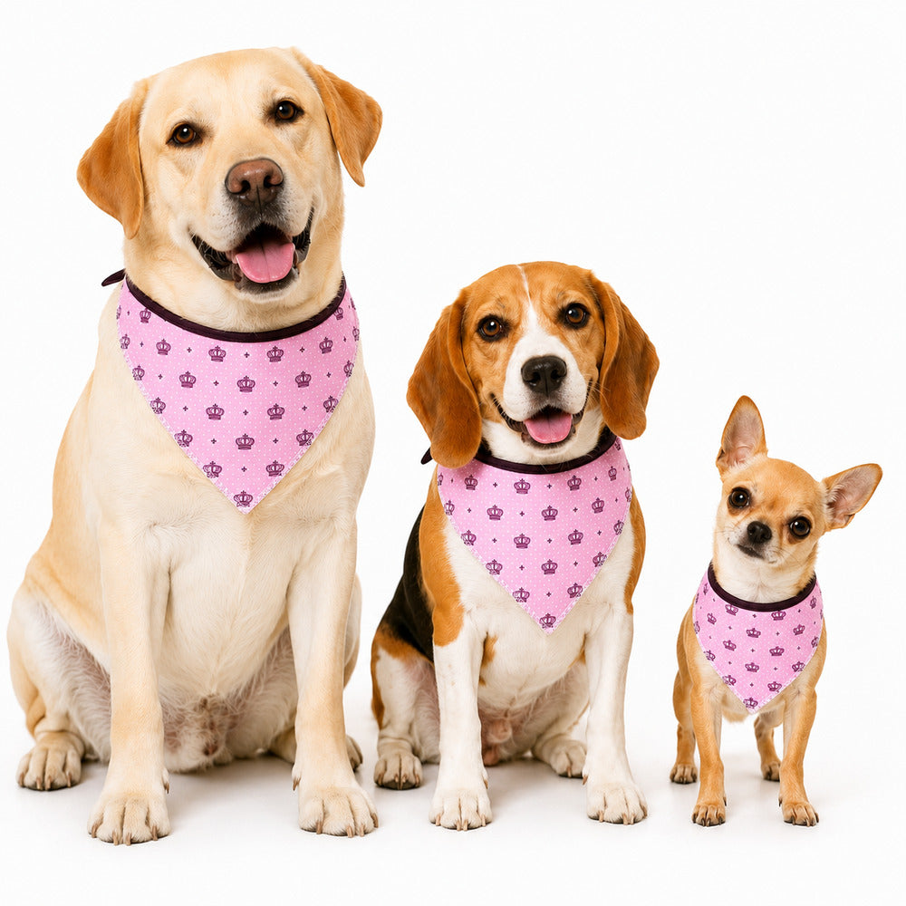 Bandana Pet Estampada TAM P Cor:Realeza Rosa