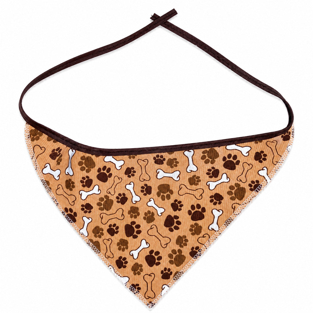 Bandana Pet Estampada TAM P Cor:Patinha Marrom